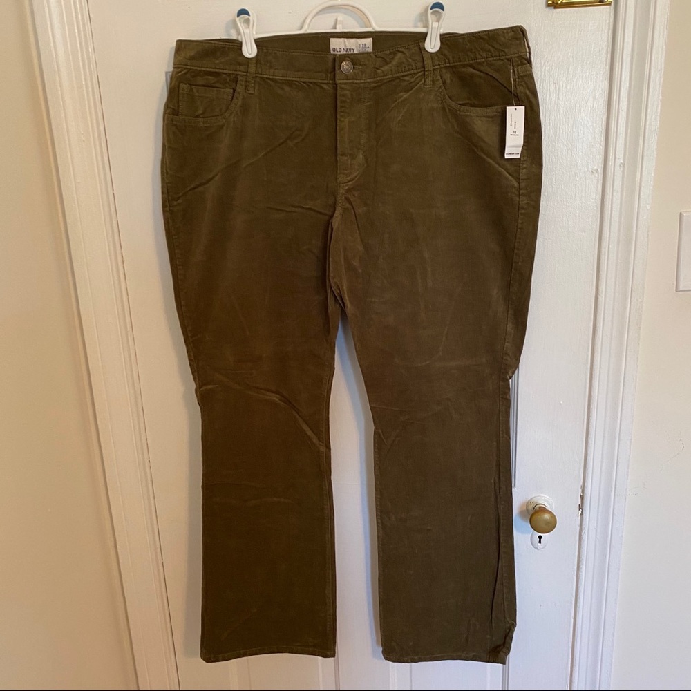 Khaki Green Corduroy Pants